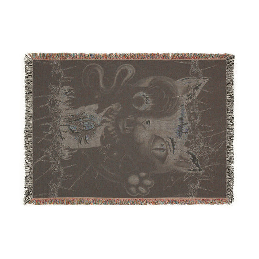 CATACLYSM / Gewebte Decke mit Kunstwerk